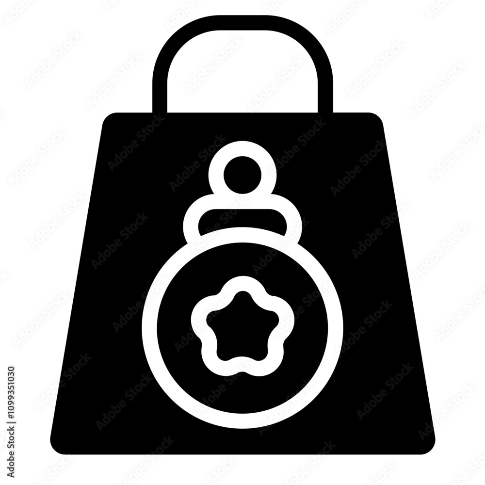 Obraz premium Christmas shopping Solid Icon