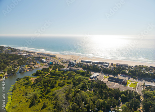 A beautiful beach with a river running through it