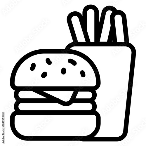 Fast food Line Icon