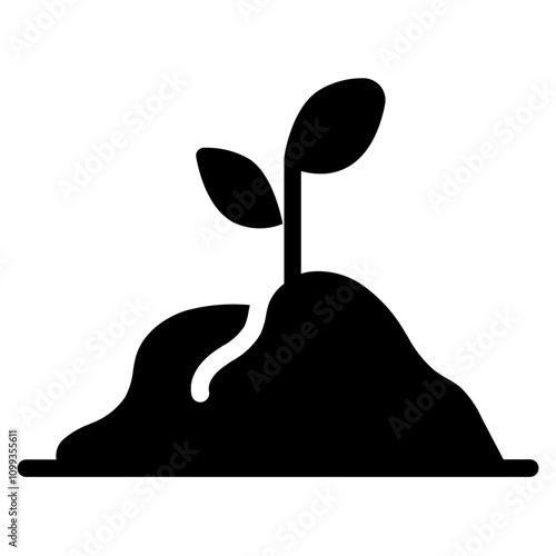 Fertile compost Solid Icon