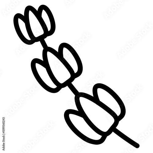 Lavender Line Icon