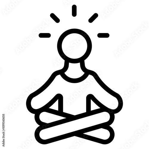 Meditation Line Icon