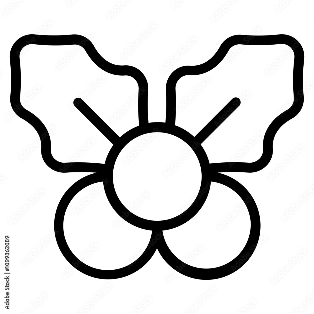 Obraz premium Mistletoe Line Icon
