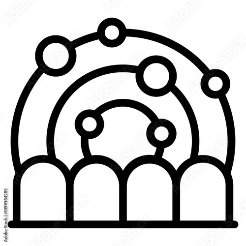 Planetarium show Line Icon