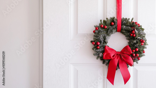 christmas wreath on the door