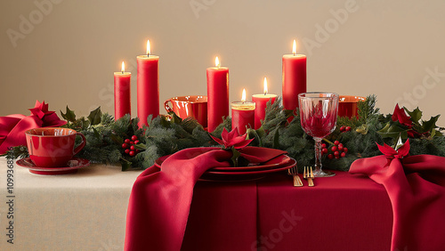 christmas decoration with candles 