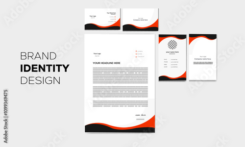 Clean Minimal and Professional Brand identity design template . Creative Abstract design vector .