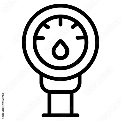 Water meter Line Icon