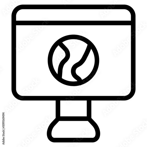 Website addiction Line Icon