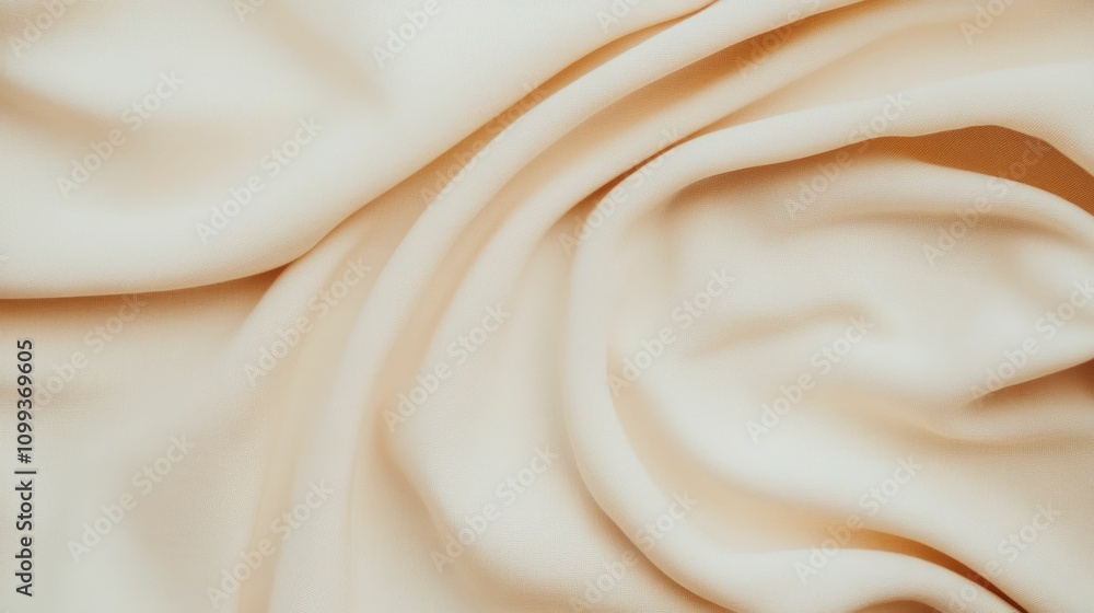 Obraz premium Minimalist Organic Fiber Fabric with Elegant Flowing Texture Representing Conscious and Sustainable Fashion Choices in a Neutral Calming Palette