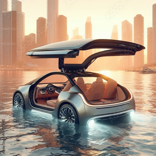 Retractable Car A car with a retractable roof and sides allowing