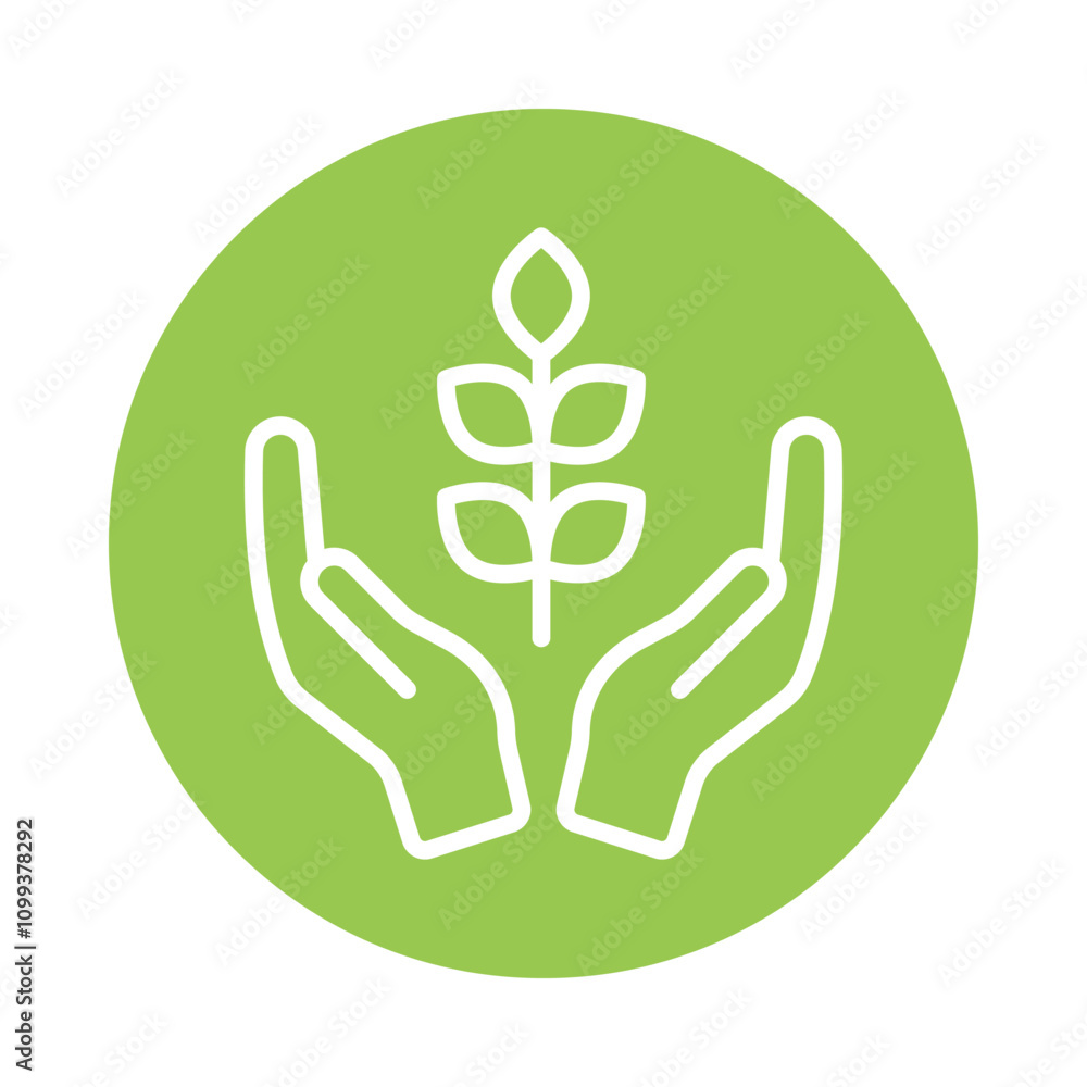 Obraz premium Grain Vector Circle Outline Icon . Eps 10 file