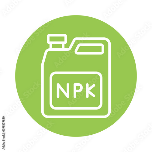 Npk Vector Circle Outline Icon . Eps 10 file