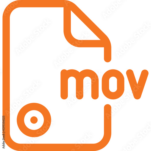 File format representation with mov extension showcasing digital media storage solutions