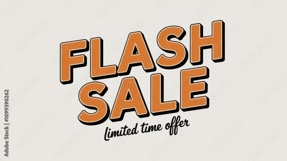 Obraz premium Flash sale limited time offer big savings discounts typography template promotion label background. Seasonal Sale price drop for retail shop label for flyer, brochure, website, online shopping, market