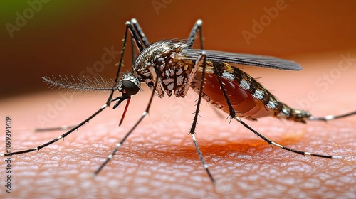 Wallpaper Mural Aedes Mosquito Feeding On Human Skin Torontodigital.ca