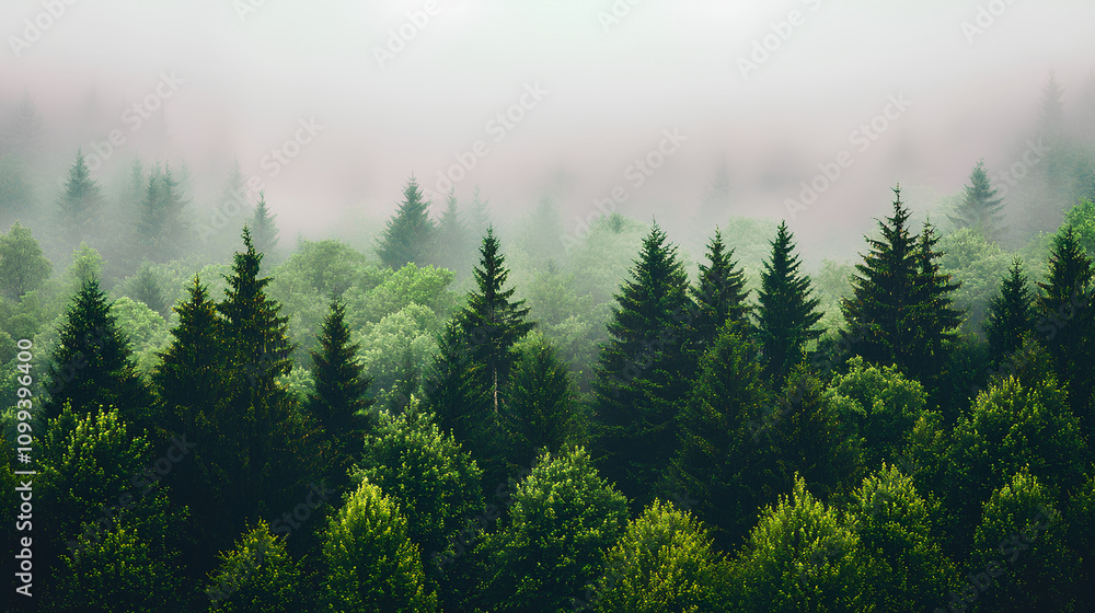 Fototapeta premium Aerial photography of forest