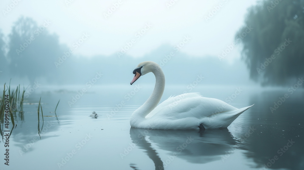 Obraz premium Swan in the lake