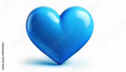 Shimmering Blue Heart. Celebrate Valentine's Day with a Modern Twist of Love, Elegance, and Serenity. Perfect for Digital Campaigns, Romantic Greetings, or Customized Valentine Gifts photo