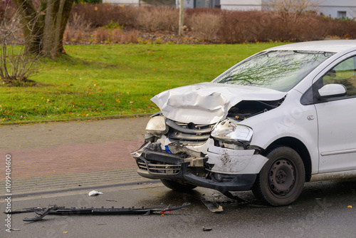Obraz na płótnie Frontschaden nach einem Auffahrunfall w salonie