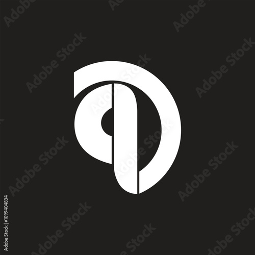 Creative letter QD logo, q lowercase modern unique logo design photo