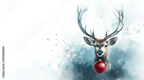 deer christmas ornaments decorative greeting card photo