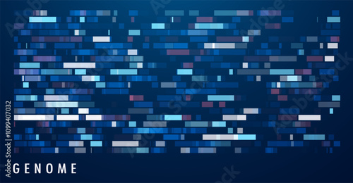 Big data visualization. DNA genomic test, genom map. Abstract infographics representation. Graphic concept for your design