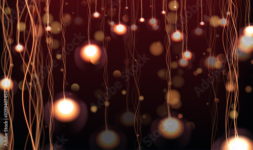 Merry Christmas and Happy New Year lights. Bright abstract blurred lights pattern.