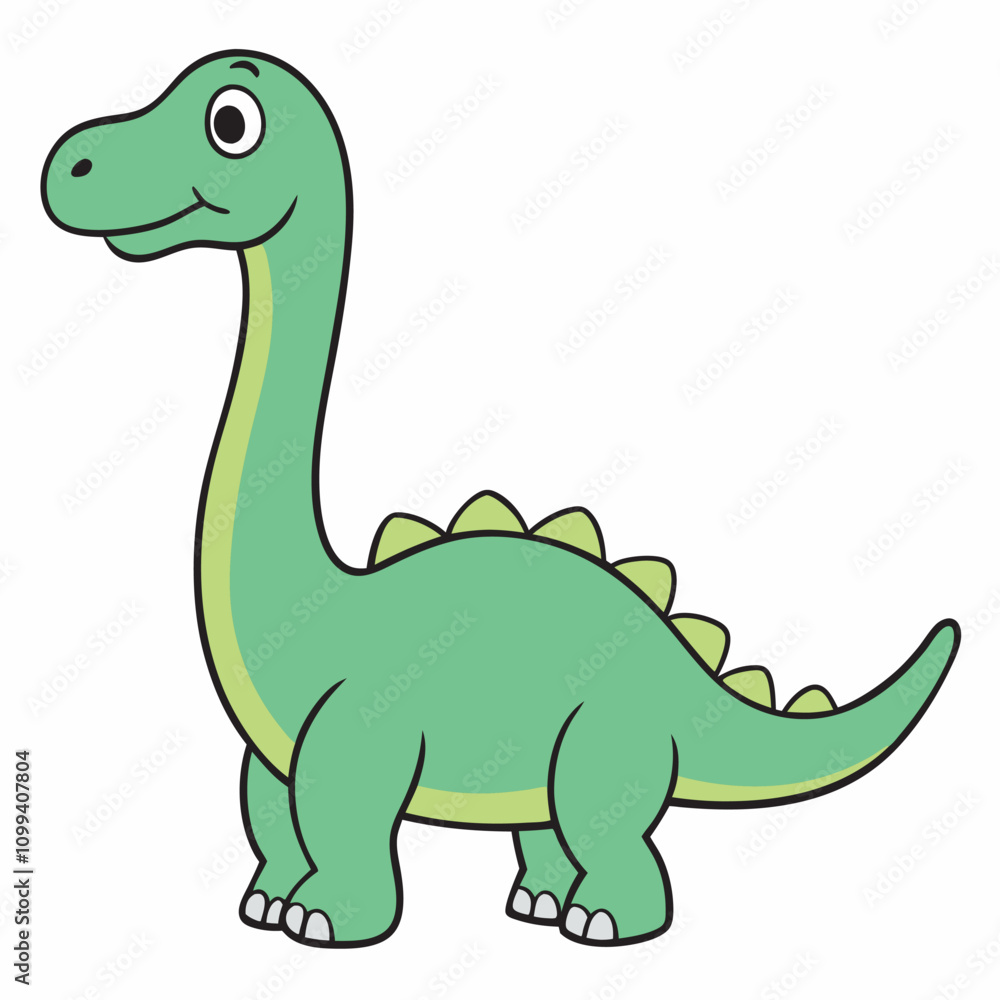Naklejka premium Hand drawn dinosaur cartoon character