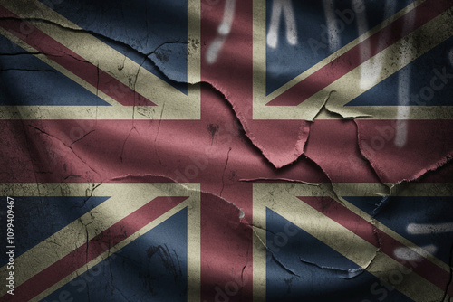retro vintage historical old grungy union jack flag