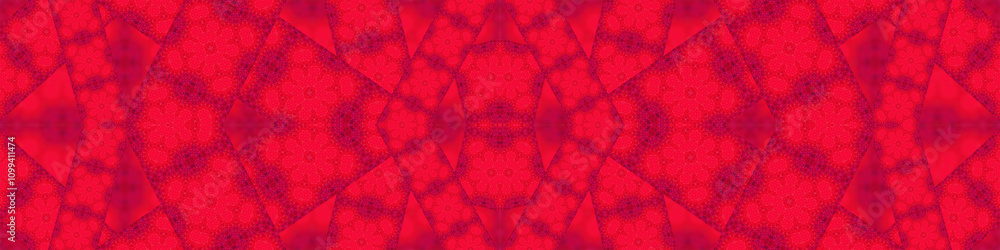 Obraz premium seamless pattern banner. Abstract symmetrical pattern. Abstract texture