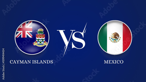 cayman island vs mexico broadcast template for ICC Men's T20 World Cup Sub Regional Americas Qualifier, 2024. vector illustration