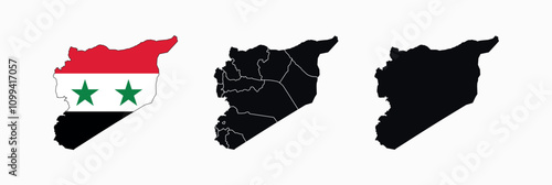 Syria Map vector icon. Map of Syria various styles.