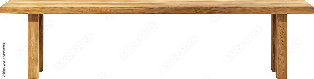 Naklejka premium Simple wooden table with a natural finish