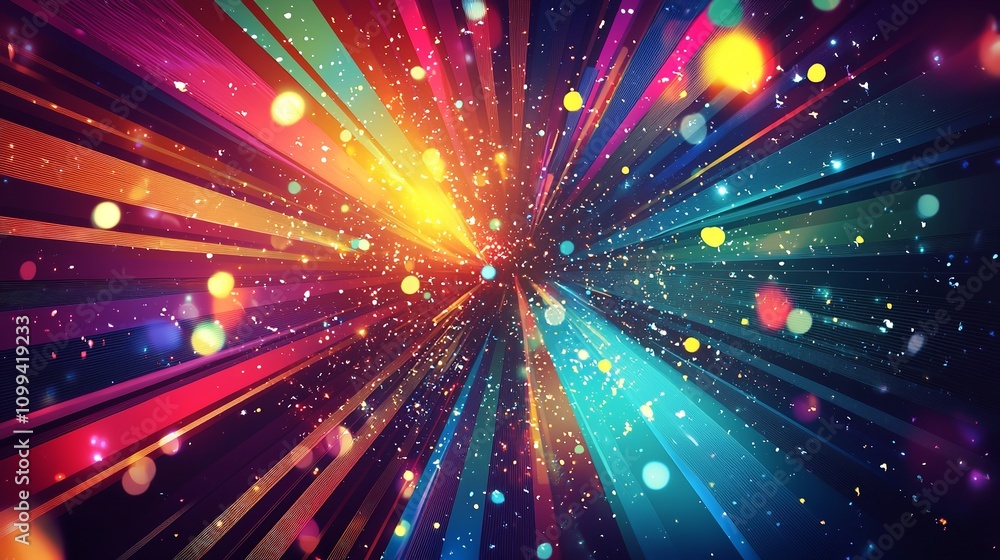 Fototapeta premium Creative Design with Colorful Geometric Patterns and Shapes