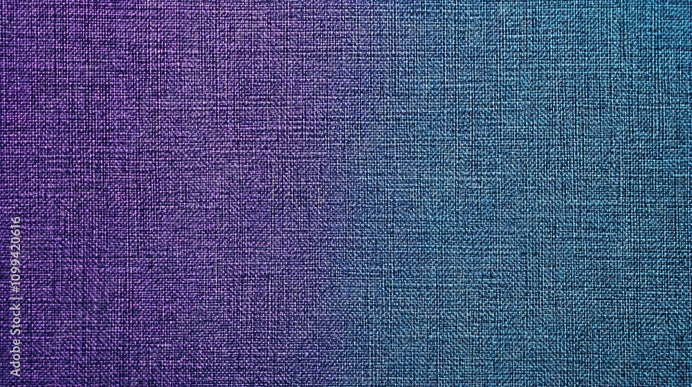 Fototapeta premium Gradient woven texture in purple and blue hues.