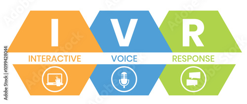 IVR - Interactive Voice Response, acronym business concept