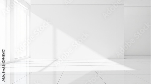 Wallpaper Mural Minimalist study with a large white wall as the backdrop, simplicity, books Torontodigital.ca