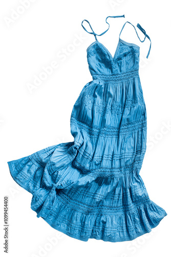 Canvastavla Blue sundress isolated