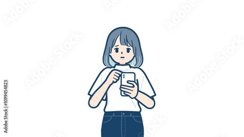 T-shirt inner color hair woman_smartphone trouble_with alpha channel