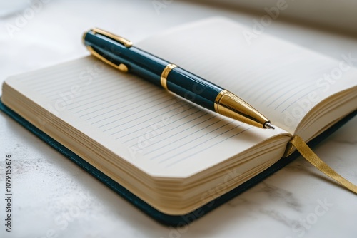 Wallpaper Mural Smart Pen on Futuristic Notebook with Blank Pages Torontodigital.ca