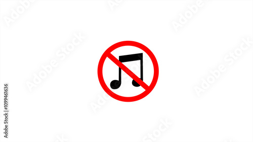 Not music icons isolated on white background. No music sign. not allowed. Free Download Not music icons isolated on white background. No music sign. not allowed. - GFXLoad