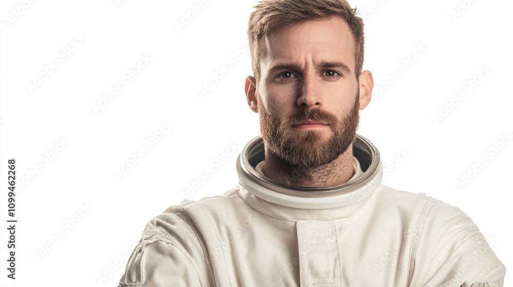 Obraz premium Astronaut Portrait: A Determined Explorer