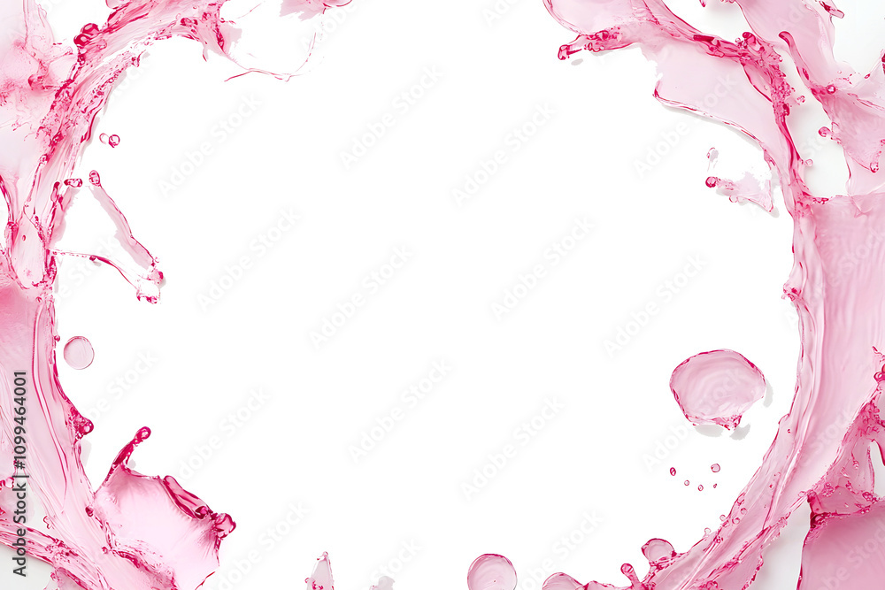 Obraz premium frame of hearts and frame from liquid, transparent background, PNG file