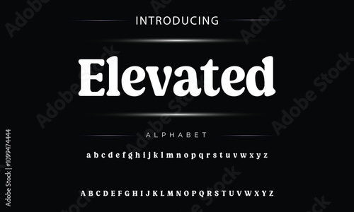 Sans serif font with vintage style typography. Alphabet vector font with Uppercase, lowercase, and number. Regular Bold font with uppercase dan lowercase variation.