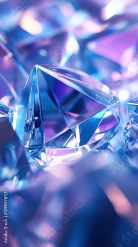 Stunning Close-Up of Colorful Diamonds Glimmering in Soft Light