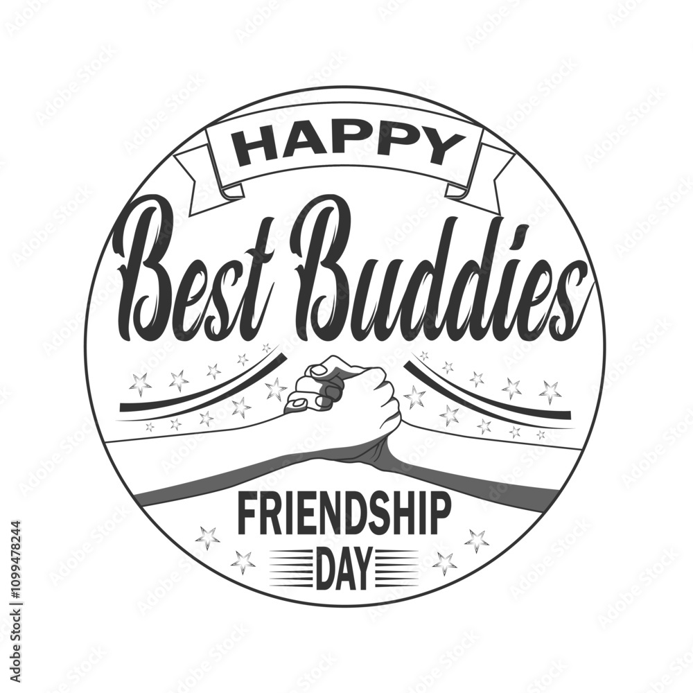 Obraz premium Best Buddies Typography Design