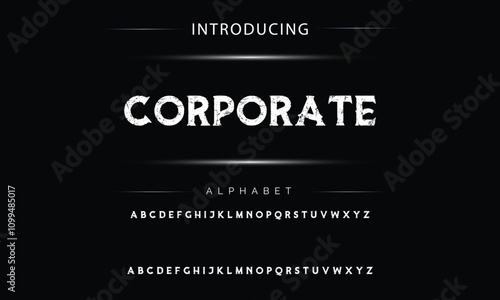 Sans serif font with vintage style typography. Alphabet vector font with Uppercase, lowercase, and number. Regular Bold font with uppercase dan lowercase variation.