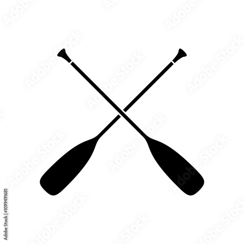 Paddle icon vector. Oar illustration sign. Rowing symbol or logo.