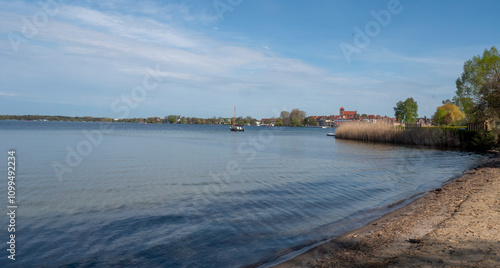 panorama view from waren on the mueritz in germany travel guide Mecklenburg Lake District photo